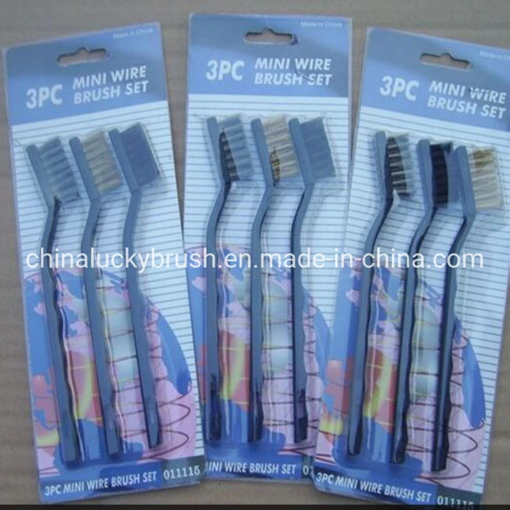 Handle Brush Hardware Tools /7inch Tooth Brush Wire Brush Set//Mini Cleaning Polishing Wire Brush (YY-689)