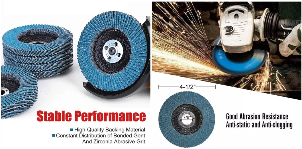 Flap Sanding Wheel Sandpaper Abrasive Premium Zirconia Flap Discs for Grinding