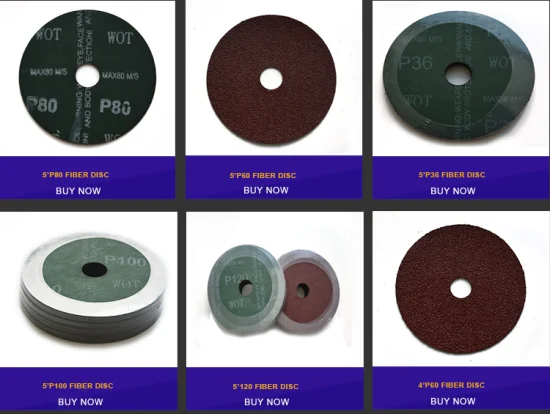 Customized 5inch 125mm Aluminum Oxide Abrasive Sanding Disc Fiber Disc with Center Hole