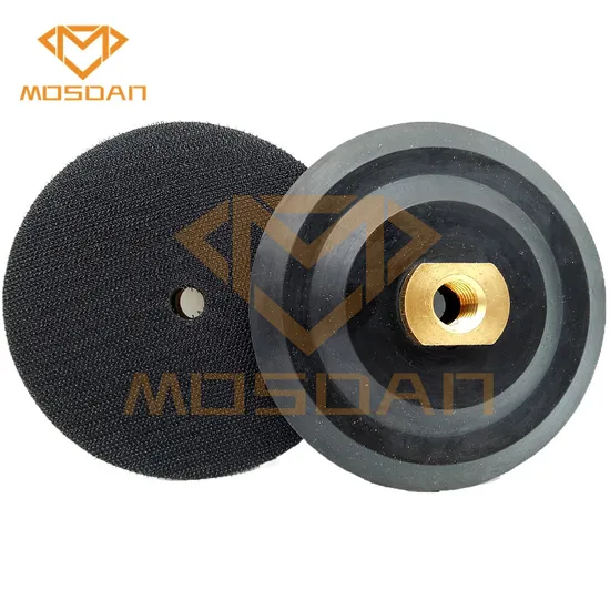 5 Inch Premium Rubber Backing Pad with Thread 5/8′′