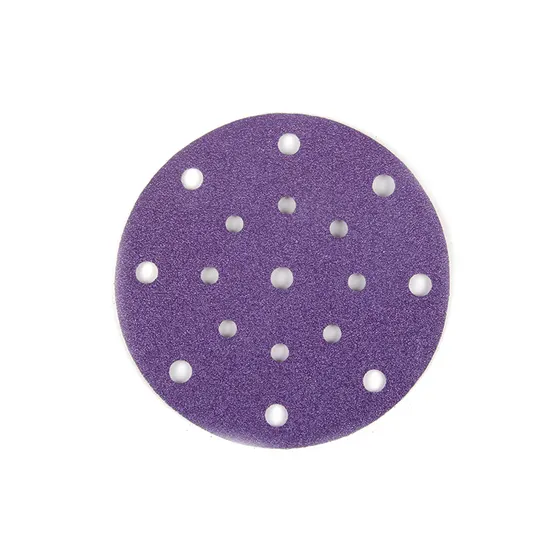 Good Quality 150mm Abrasive Purple Ceramic Sandpaper Aluminum Oxide Sanding Discs 