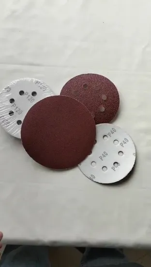 5 Inch Gold Yellow 8 Holes Abrasive Disc 150mm Hook and Loop Sanding Disc 240 Grit Sandpaper Sander Round Sand Paper