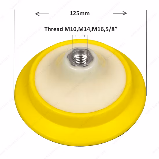 Hook Loop Polishing Pads 5/8 Thread Backing Plate Pad