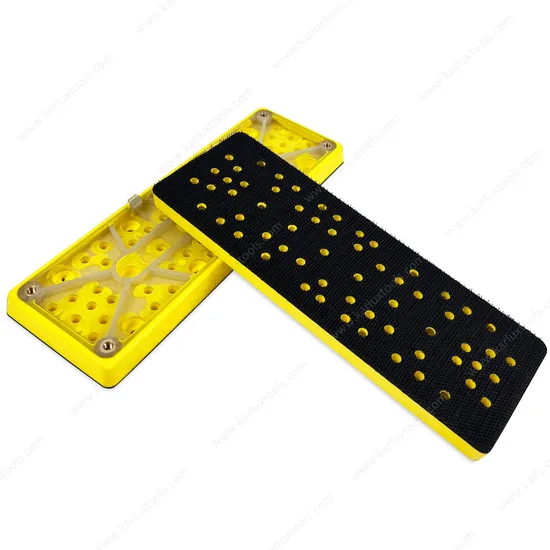 70X198mm 62 Holes Rectangle Velcro Sander Pad Replacement Plate PU Sanding Backup Pad for Abrasives Dry Grinding Accessories 
